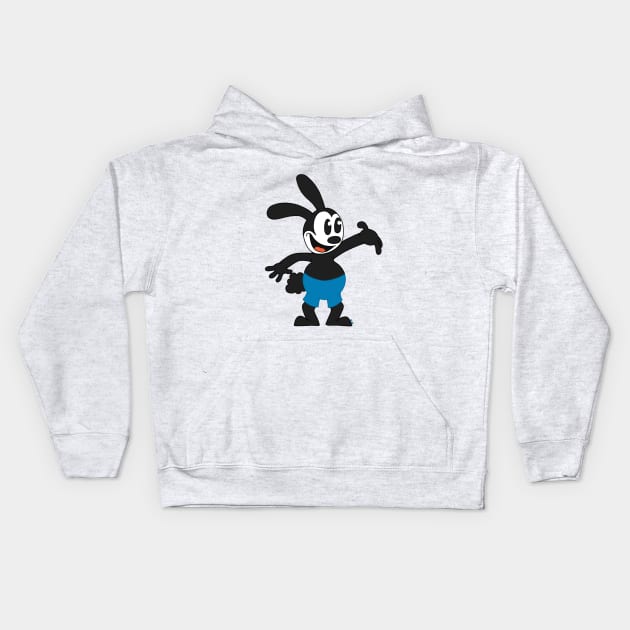 Oswald the Lucky Rabbit! Kids Hoodie by cenglishdesigns